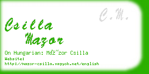 csilla mazor business card